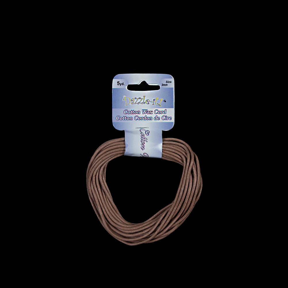 Dazzle-It Brown Cotton Wax Cord - 2mm - Joann Fabrics