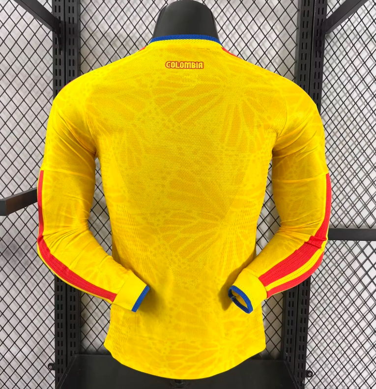 2026 Long Sleeve Player Version Colombia National Team Home  Football Jersey 1:1 Thai Quality