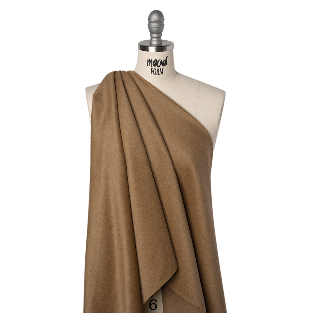Brushed Wool Blend Coating - Tan - Deadstock - Joann Fabrics