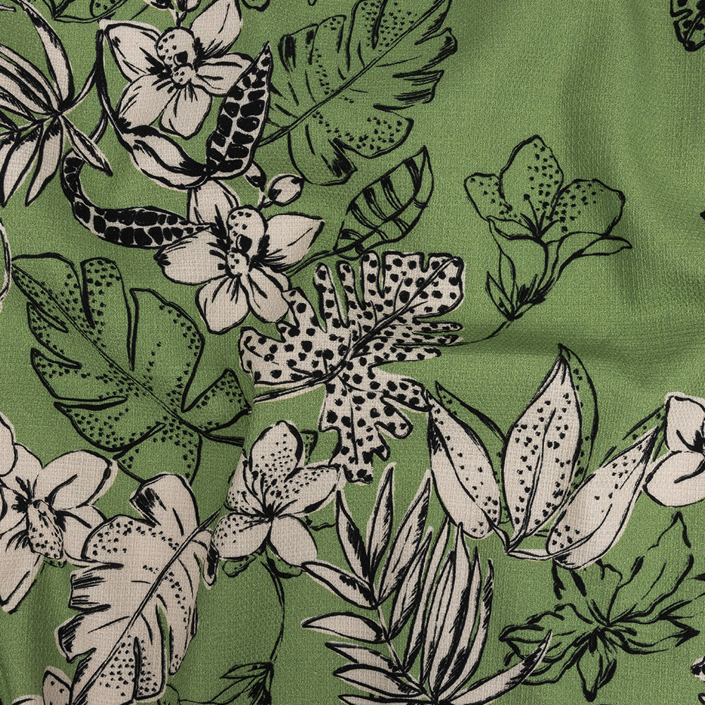 Mood Exclusive Green Warning Spots Stretch Cotton Woven - Joann Fabrics