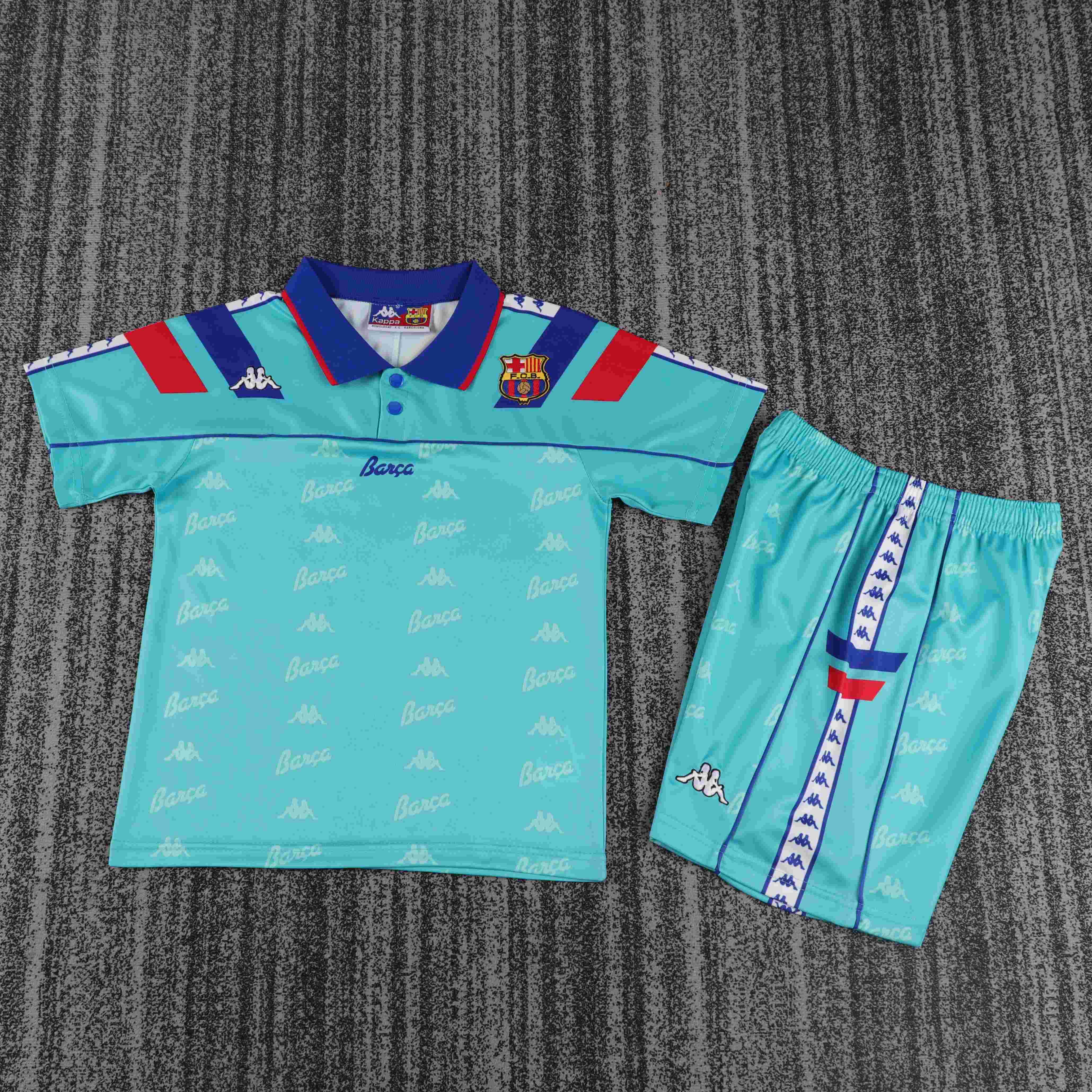 1992-1995 Retro Barcelona Away Football Shirt 1:1 Thai Quality Kids Size