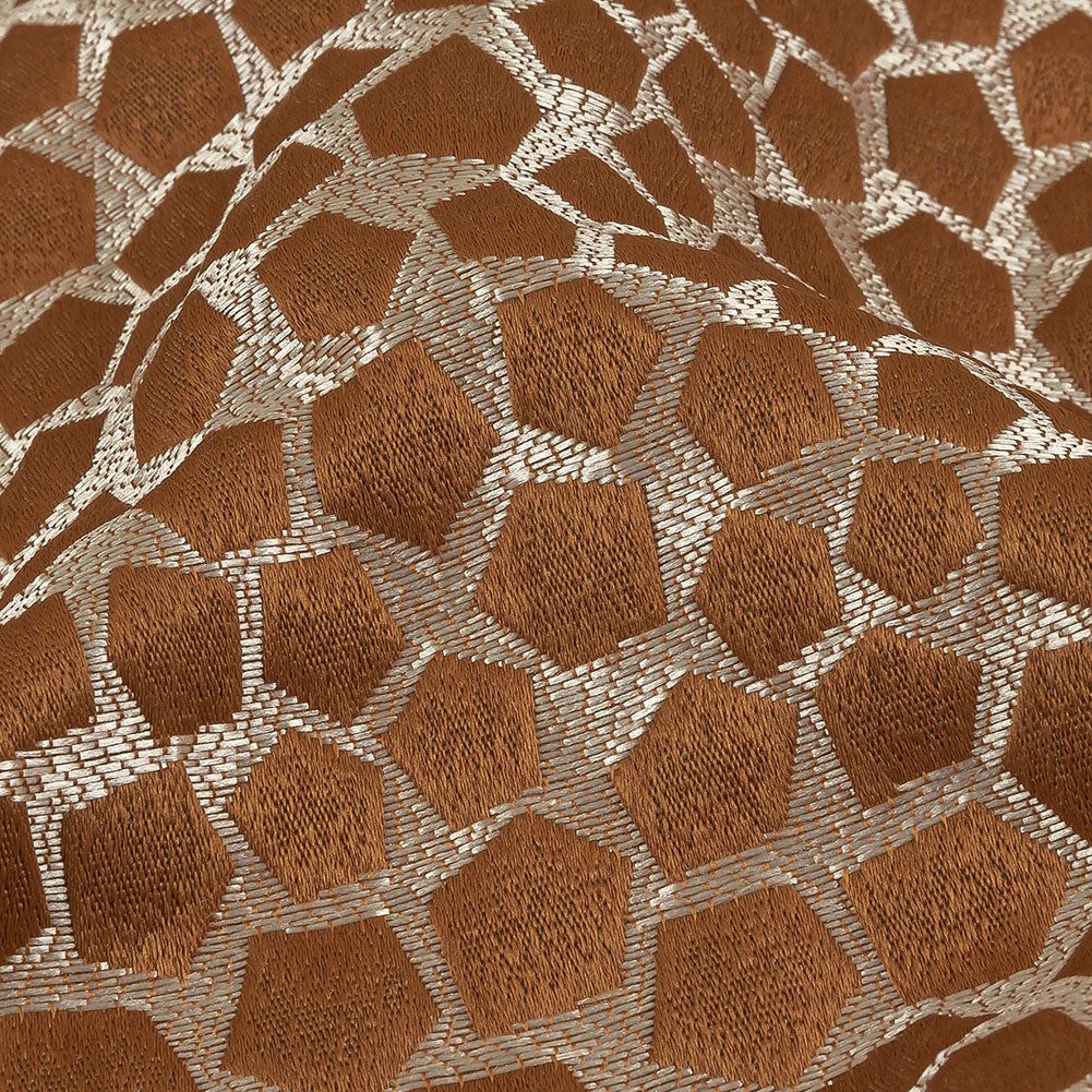 British Imported Copper Satin-Faced Pentagonal Drapery Jacquard - Joann Fabrics