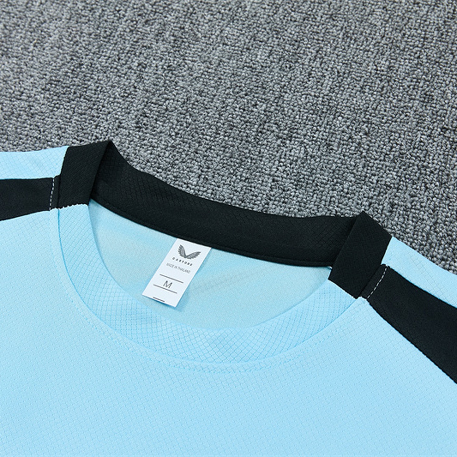 Feyenoord 26-27 Kids Short-Sleeve Training Set - Light Blue Top & Black Shorts - UnitedFutballJersey