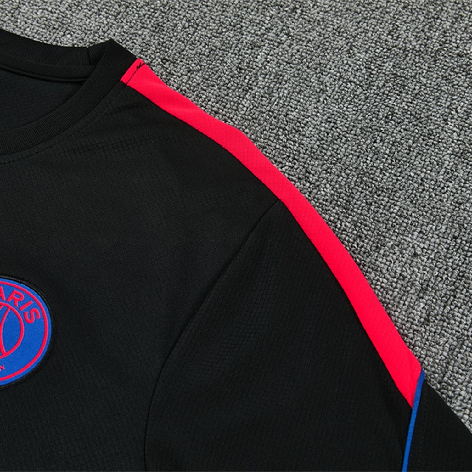 Paris Saint-Germain PSG 26-27 Short-Sleeve Training Set - Black Top & Black Shorts - UnitedFutballJersey