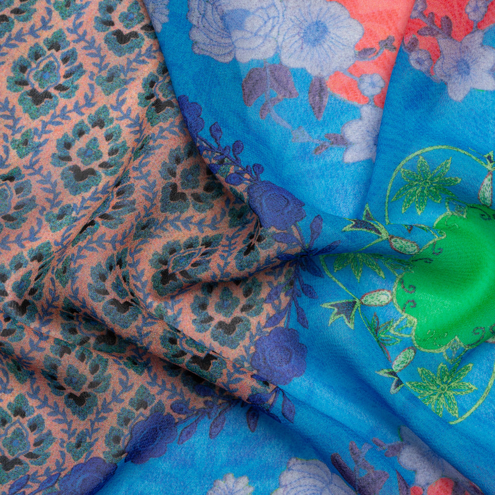 Mood Exclusive Blue Villa of Vitality Viscose Georgette - Joann Fabrics