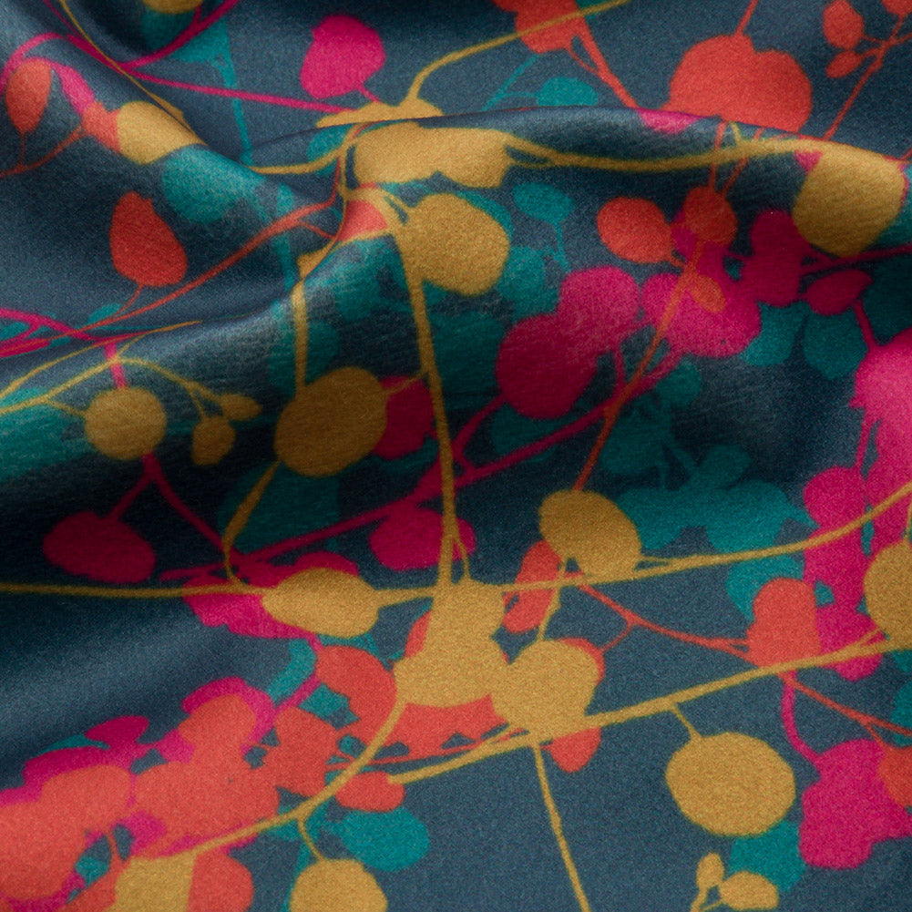 Printed Polyester Velvet - Rainbow Berry Vines - British Imported - Joann Fabrics