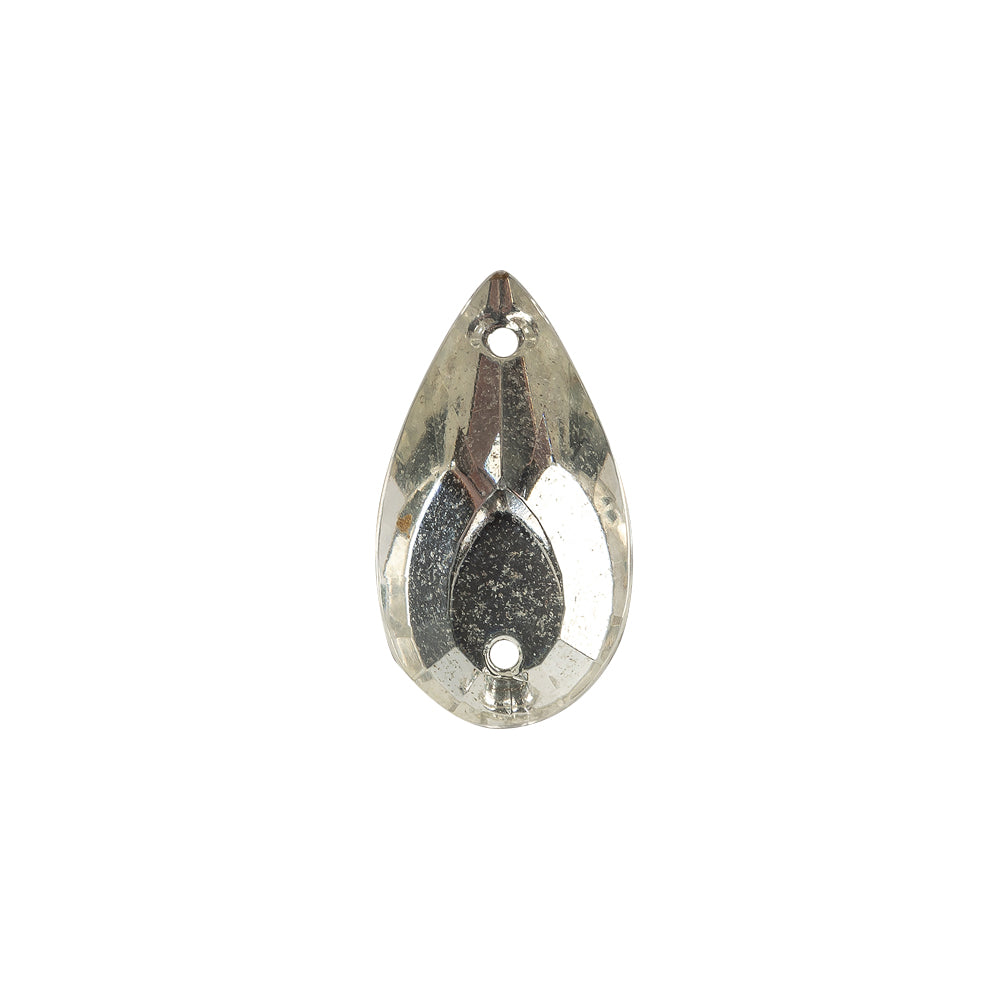 Vintage Czech Crystal Teardrop Gold Backed Sew-on Imitation Stone - 20mm x 11mm - Joann Fabrics