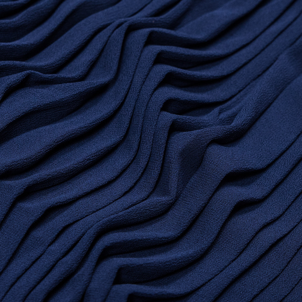 Accordion Pleated Chiffon - Blue Print - Etereo Collection - Joann Fabrics