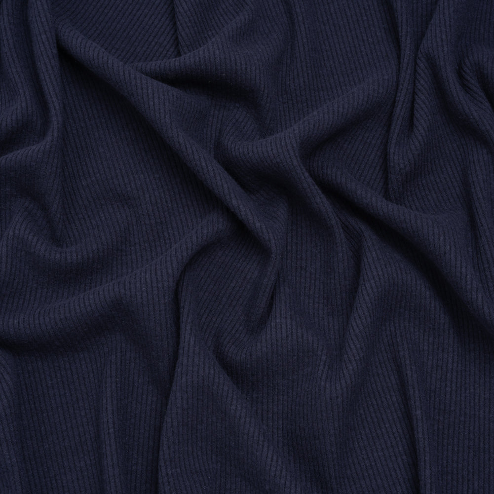 Stretch Brushed Double Face 2x2 Rib Knit - Navy - Deadstock - Joann Fabrics