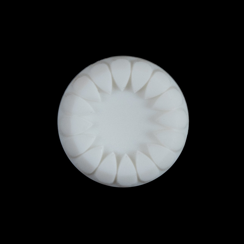 White Petal Bordered Shank-Back Button - 36L/23mm - Joann Fabrics