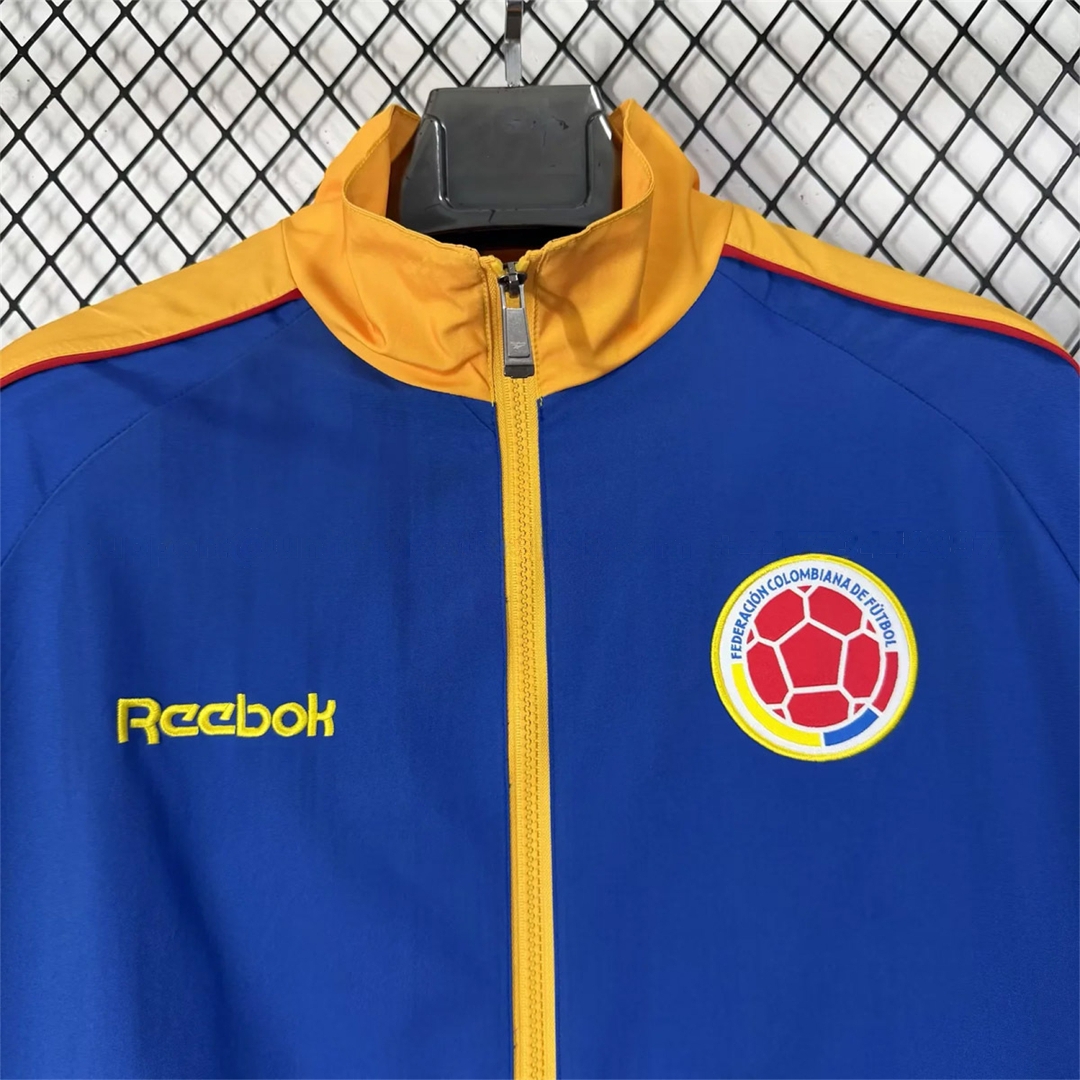 Colombia 2026 Windbreaker Jacket - Blue With Yellow - UnitedFutballJersey