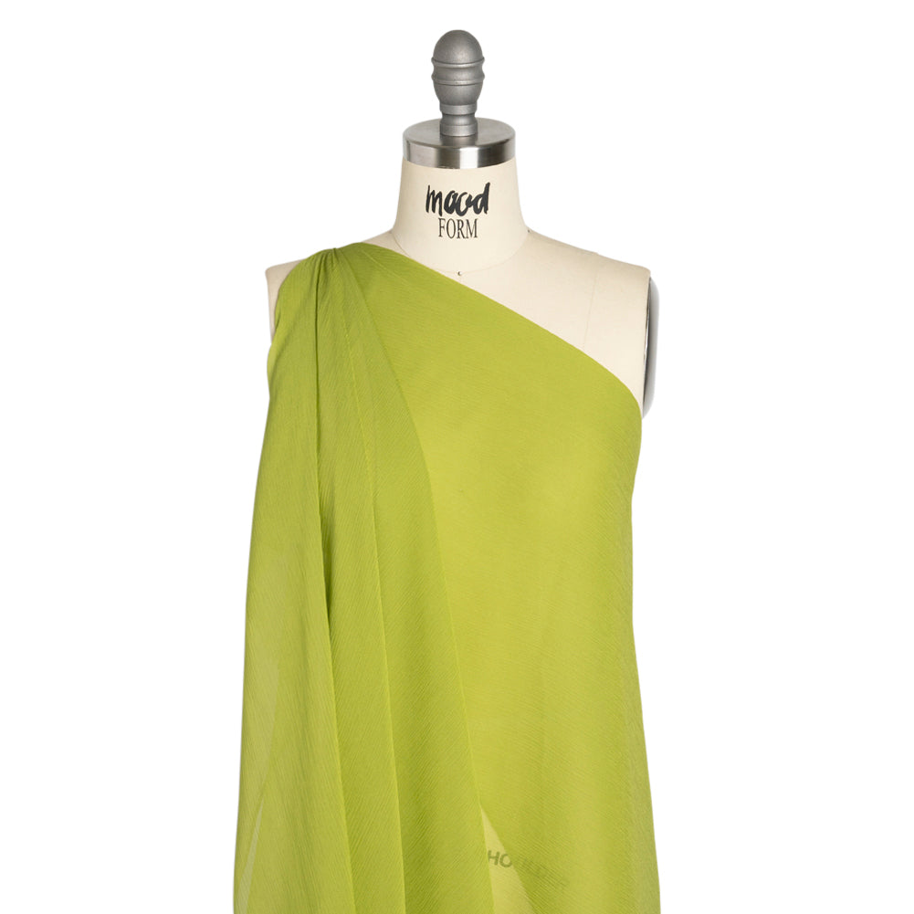 Crinkled Silk Chiffon - Peridot Green - Premium Collection - Joann Fabrics