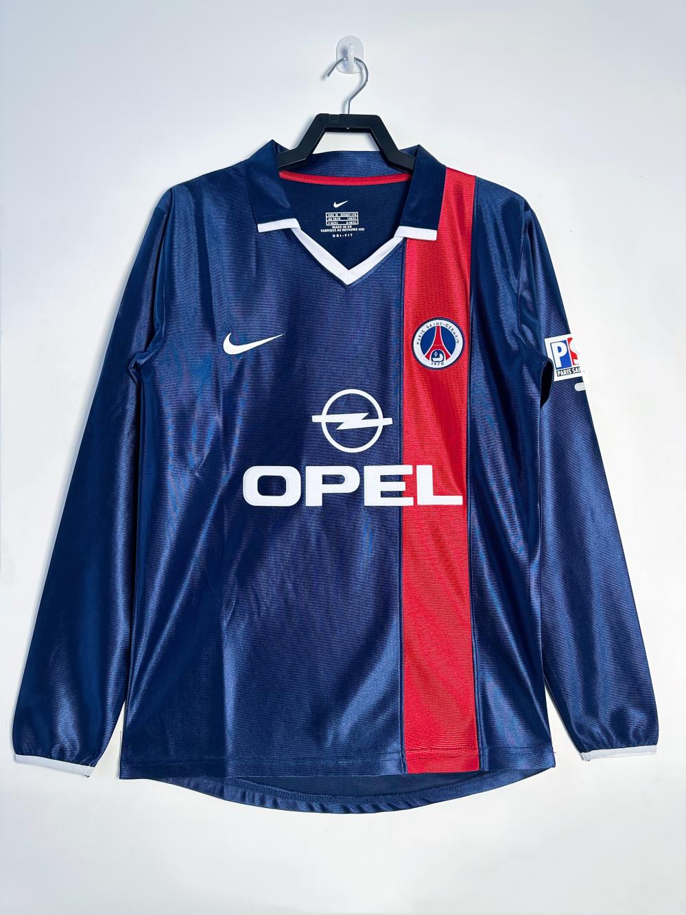 2001/2002 Retro Long Sleeve Psg Paris Saint-Germain Home Football Shirt 1:1 Thai Quality