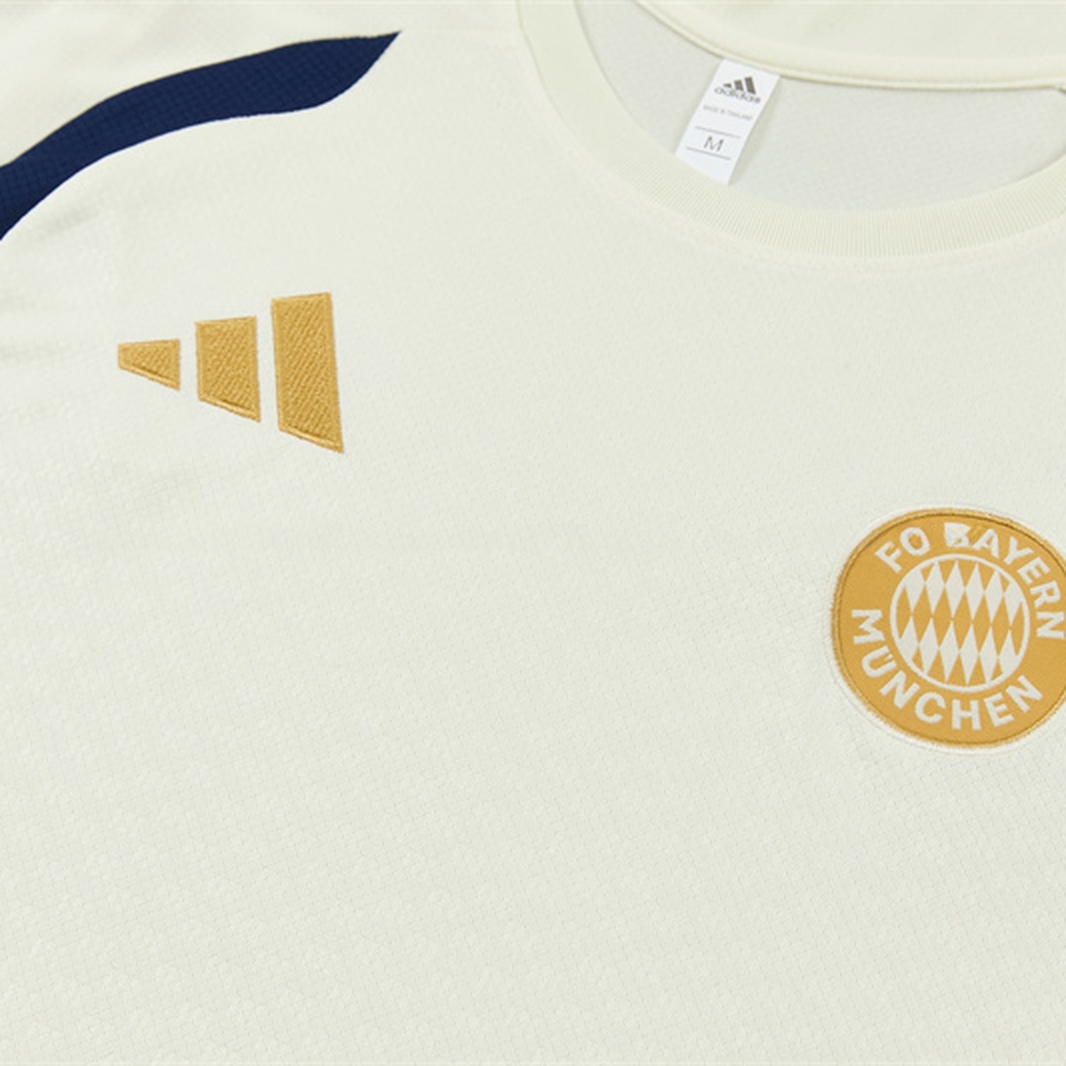 Bayern Munich 26-27 Short-Sleeve Training Set - Cream Top & Deep Blue Shorts - UnitedFutballJersey