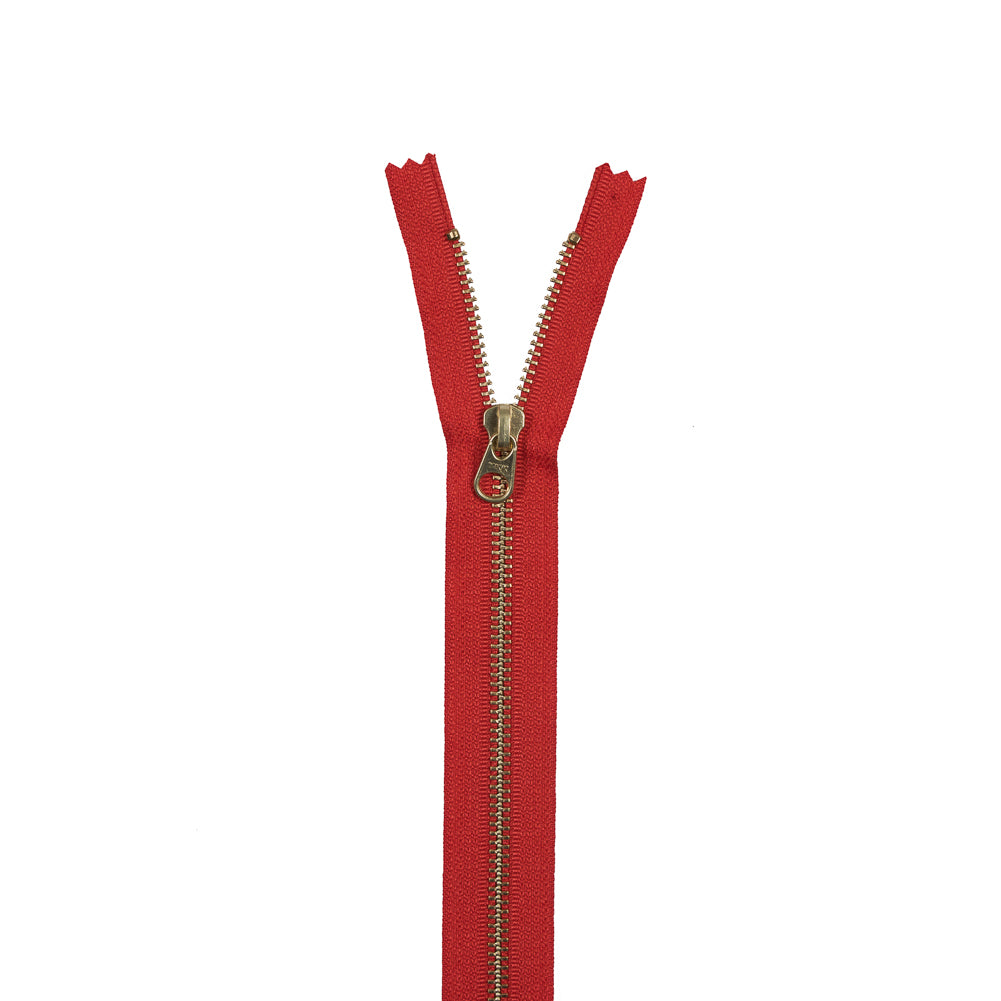 Metal Closed Bottom Zipper with Gold Teeth 12