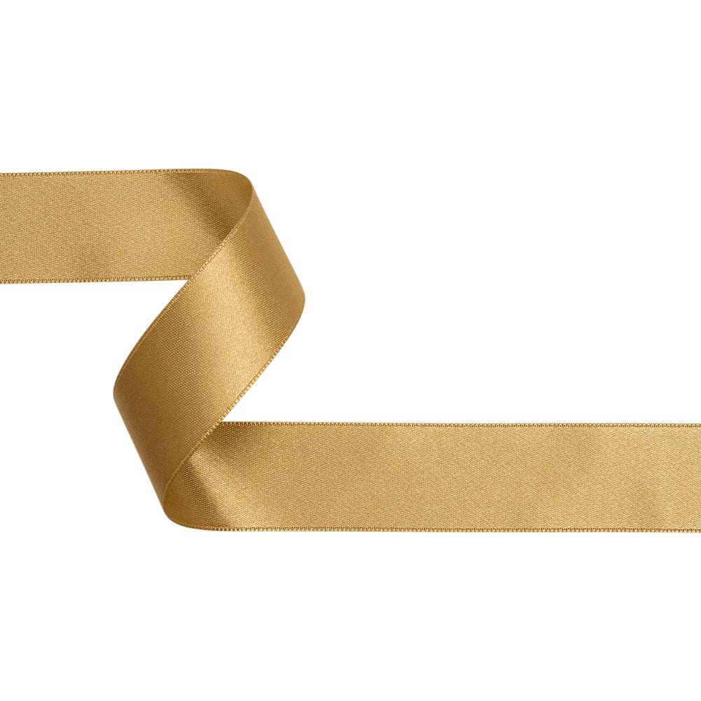 Gold Double Face French Satin Ribbon - 1
