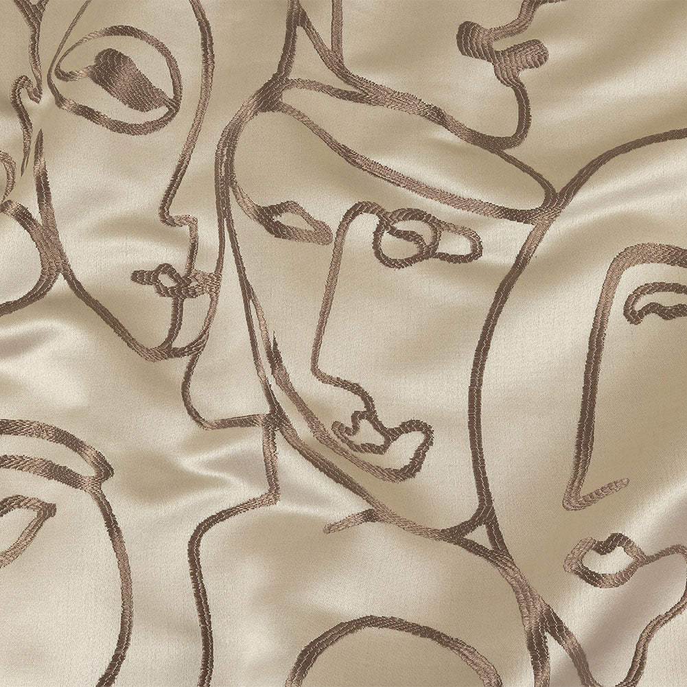 Drapery Jacquard - Latte Face to Face - British Imported - Joann Fabrics