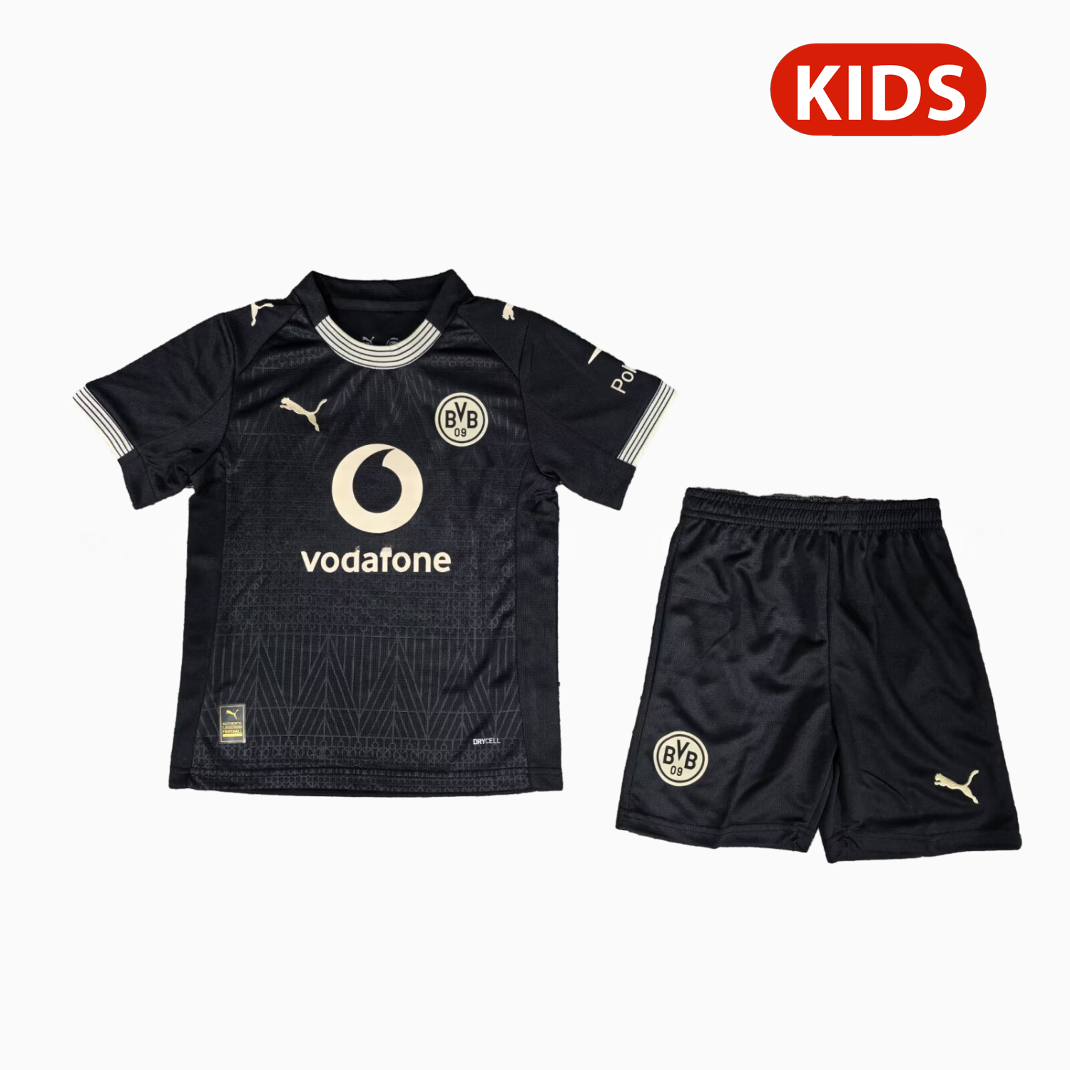 Dortmund 25-26 “100 JAHRE STADION ROTE ERDE” Black Special Kids Kit - UnitedFutballJersey