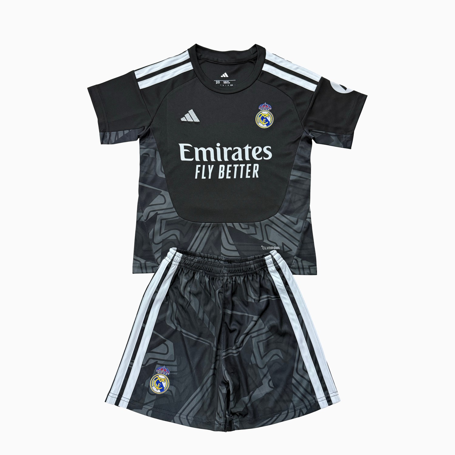 Real Madrid 26-27 Black Goalkeeper Men's Adult Jersey Set - Fans Version - UnitedFutballJersey