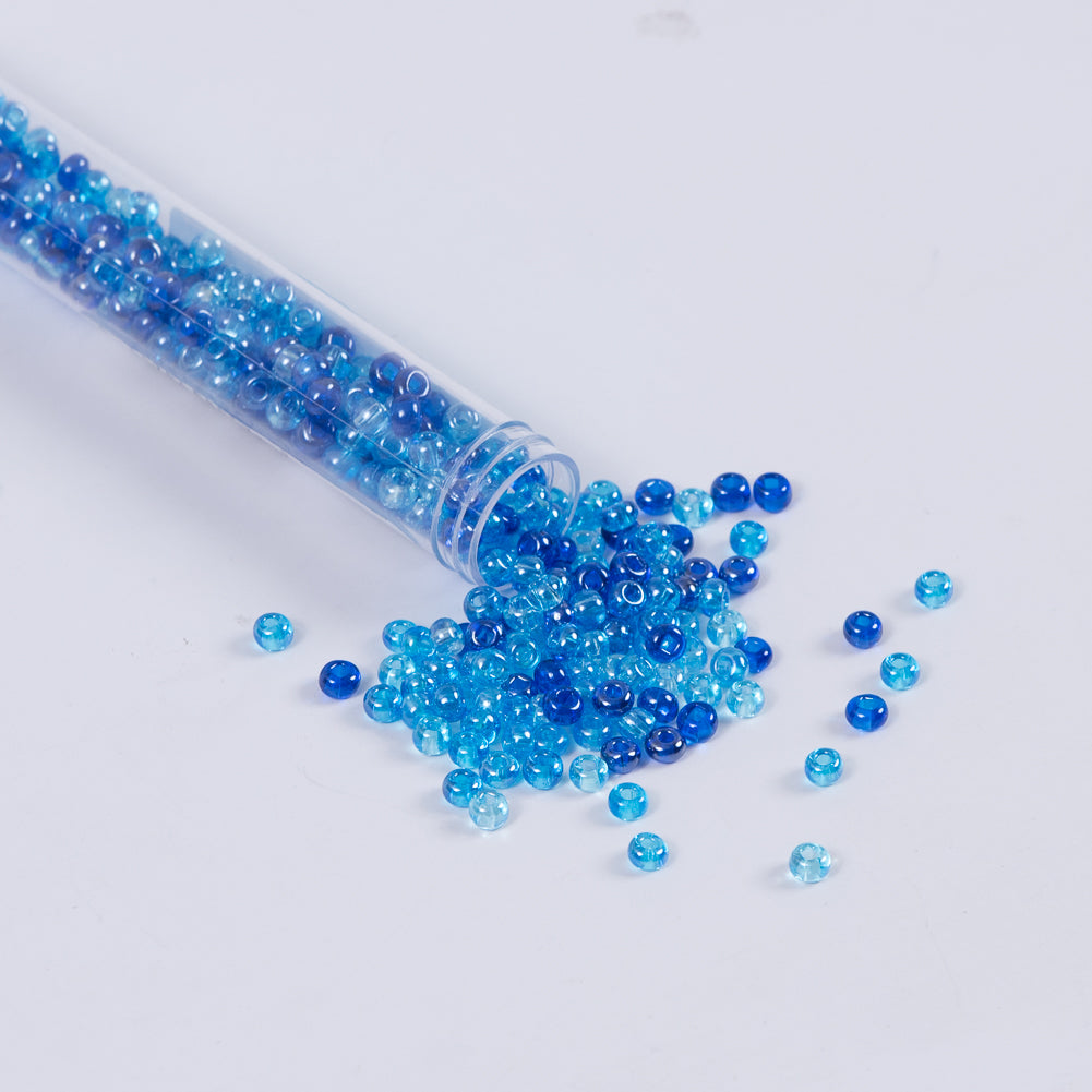 Blue and Aqua Mixed Czech Seed Beads - Size 6 - Joann Fabrics