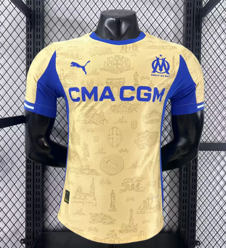 2025/2026 Player Version Olympique de Marseille Fourth Away Football Jersey 1:1 Thai Quality