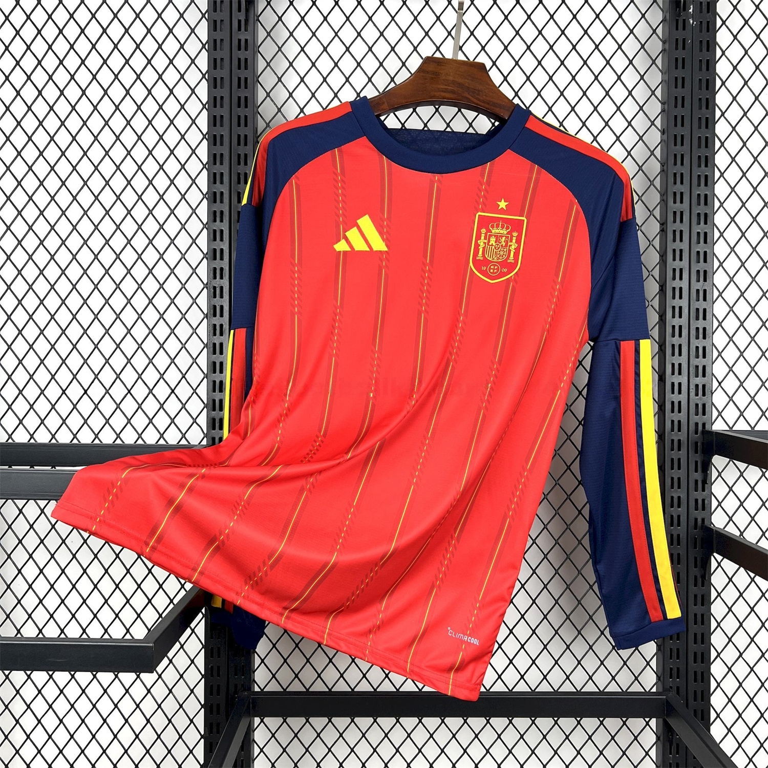 Spain 2026 Home Red Long Sleeves Jersey - Fans Version - UnitedFutballJersey