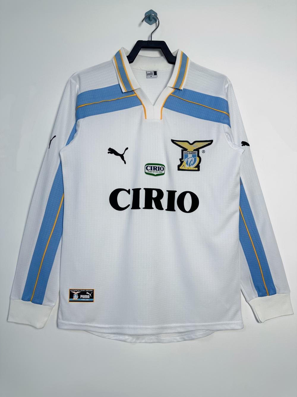 1999/2000 Retro Long Sleeve Lazio Third Away Soccer Jersey 1:1 Thai Quality