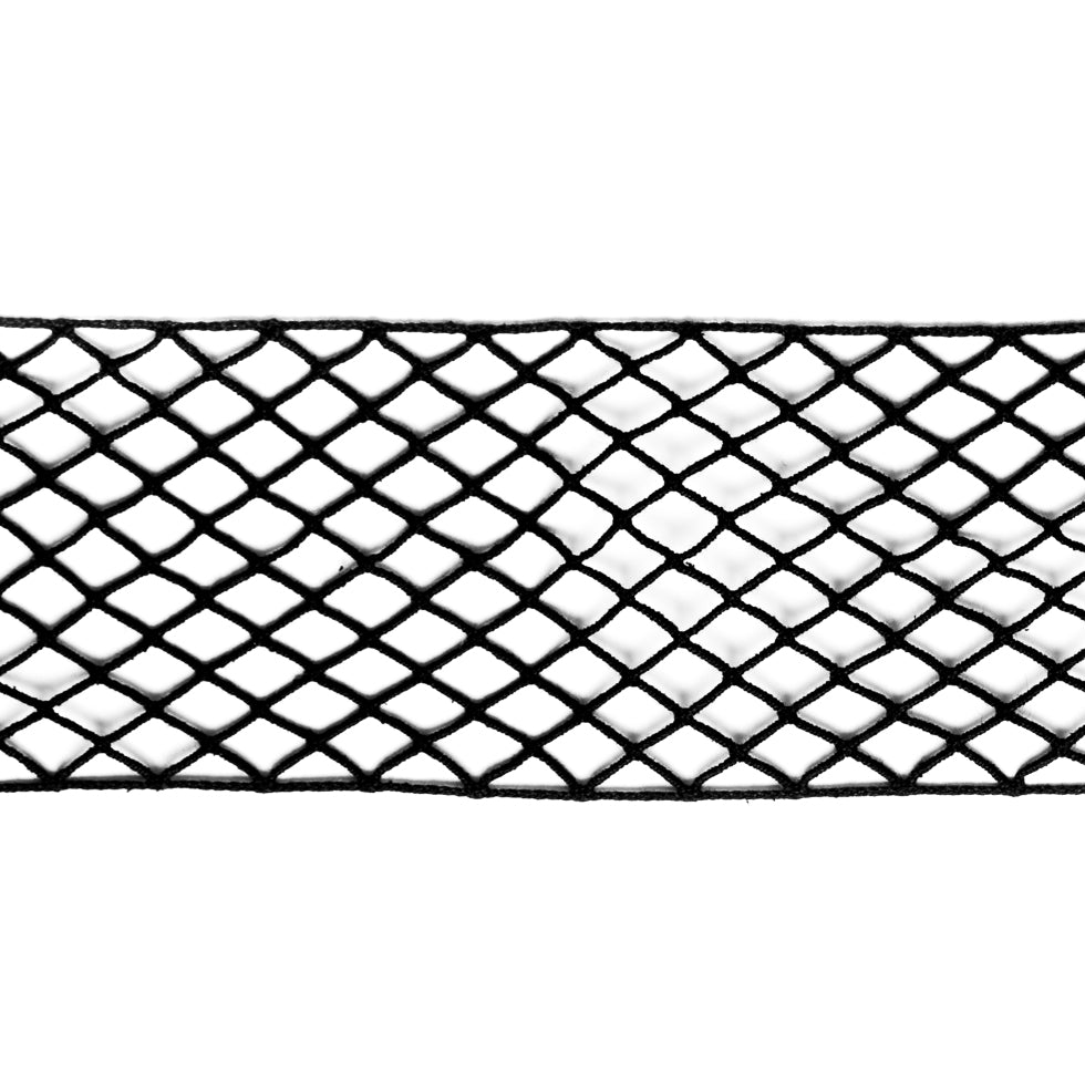 European Black Cotton Netting Lace Trim - 3