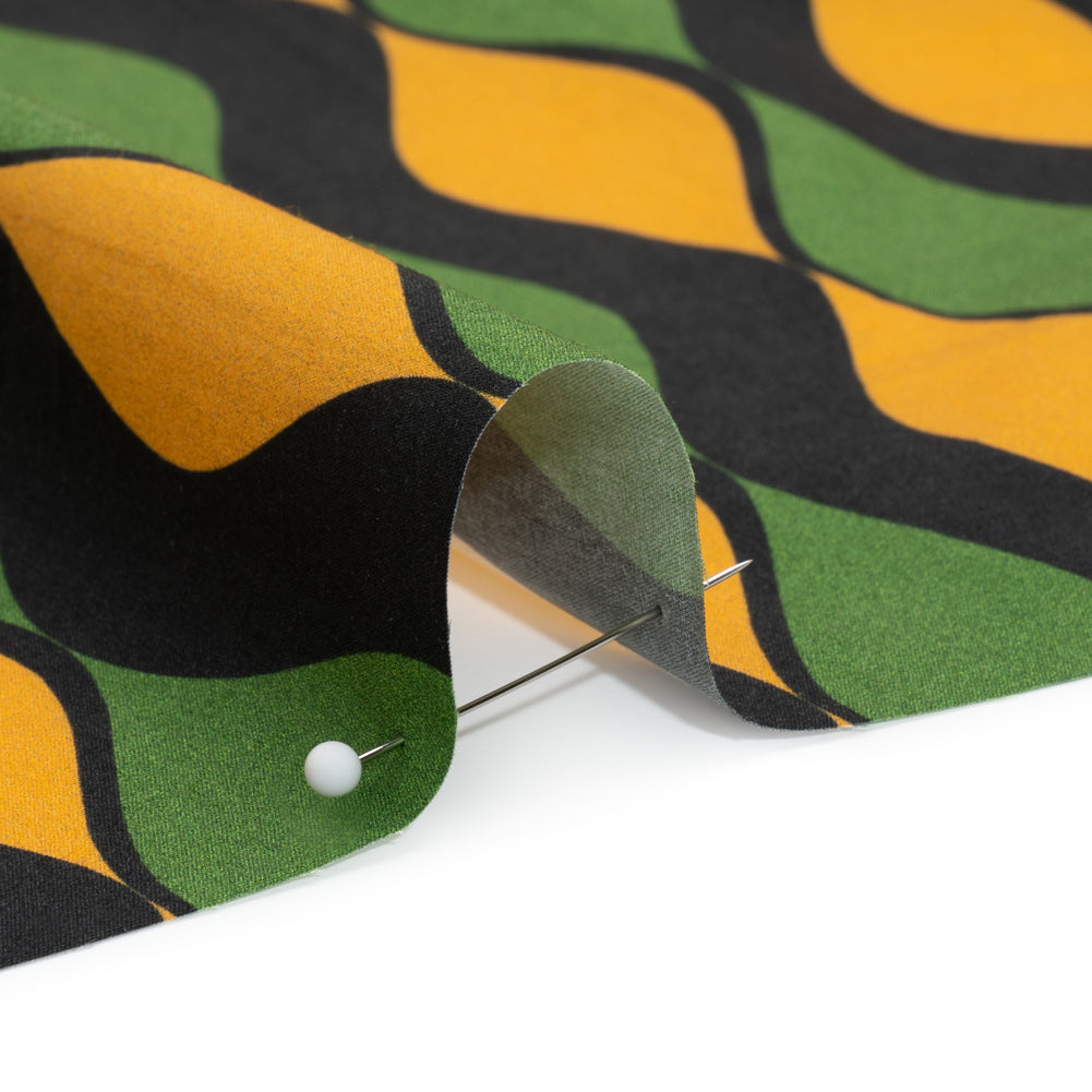 Cotton Poplin Print - Green and Gold Waves - Mood Exclusive Mayfield Falls - Joann Fabrics