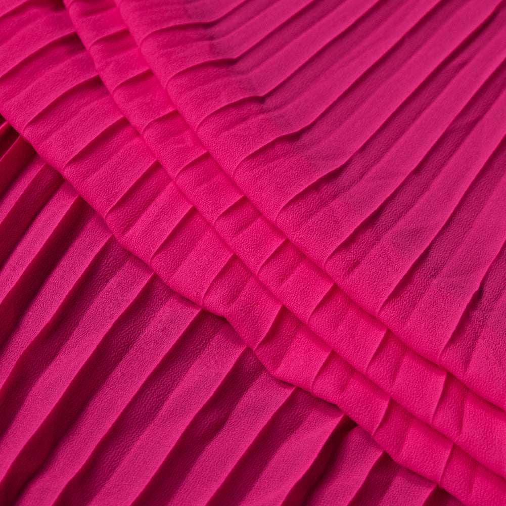 Accordion Pleated Chiffon - Neon Fuchsia - Etereo Collection - Joann Fabrics