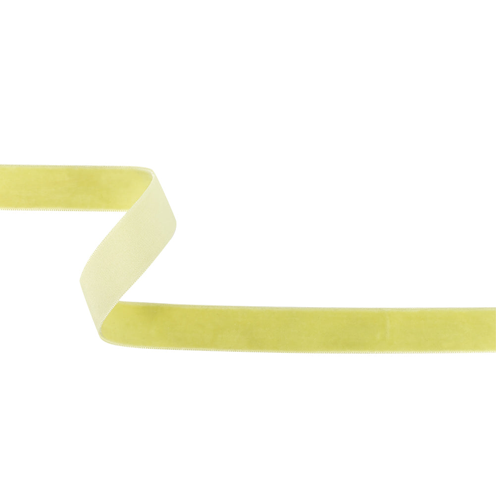 Pale Green Single Face Velvet Ribbon - 0.75
