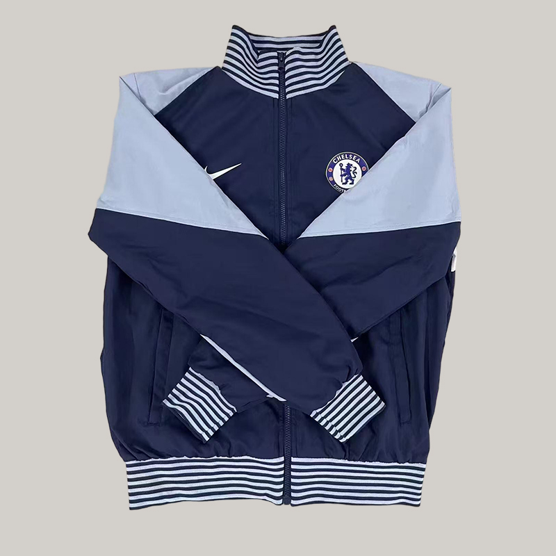 2025 Chelsea Windbreaker Blue with Gray Soccer Jersey 1:1 Thai Quality