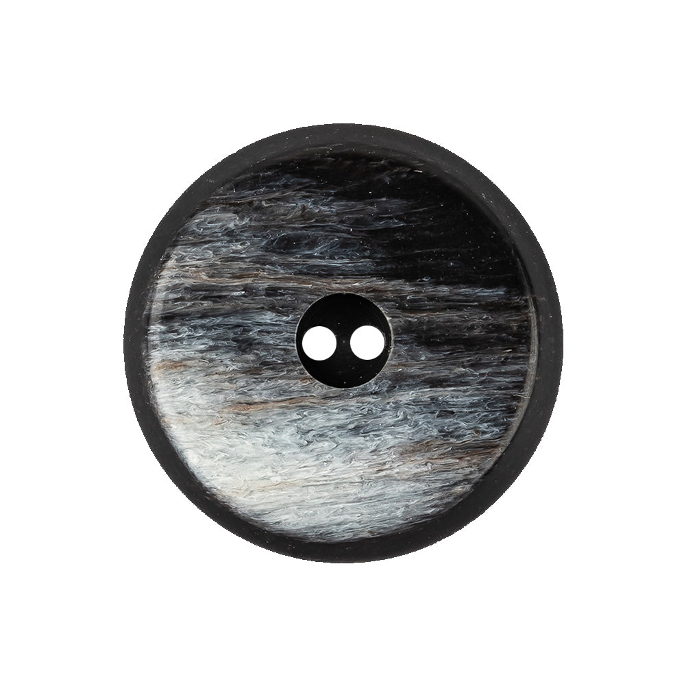Italian Light and Dark Gray Zebra Swirls Beveled Edge 2-Hole Plastic Button - 40L/25.5mm - Joann Fabrics