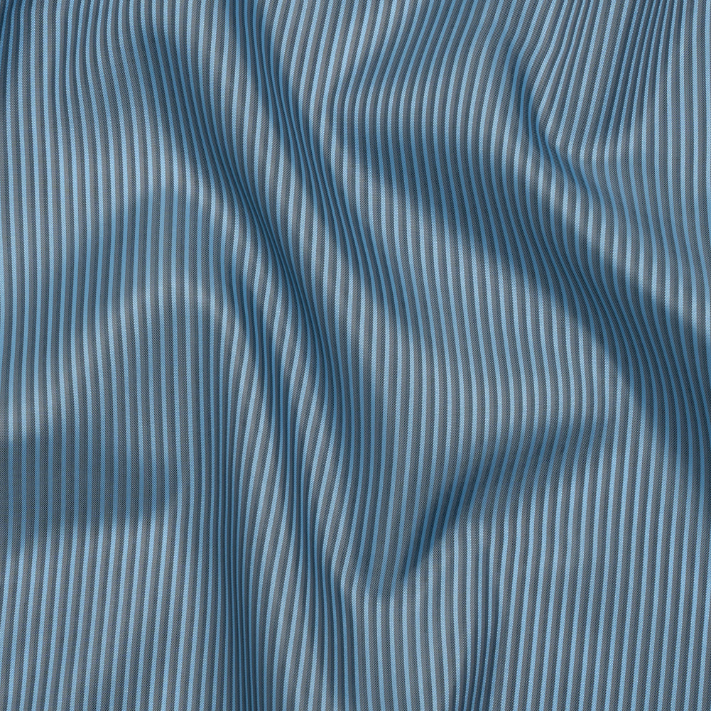 Polyester Lining - Blue and Gray Shadow Stripes - Deadstock - Joann Fabrics