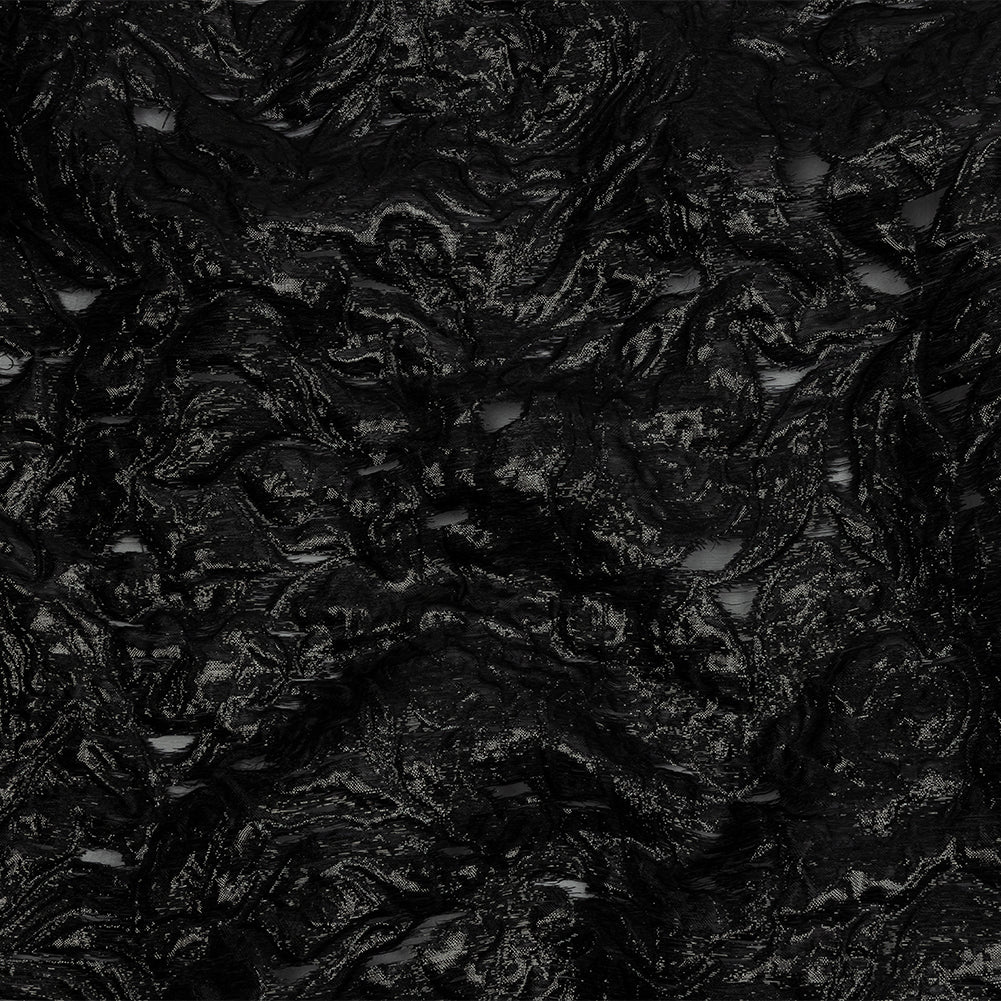 Metallic Black Smoky Swirls Luxury Brocade - Joann Fabrics