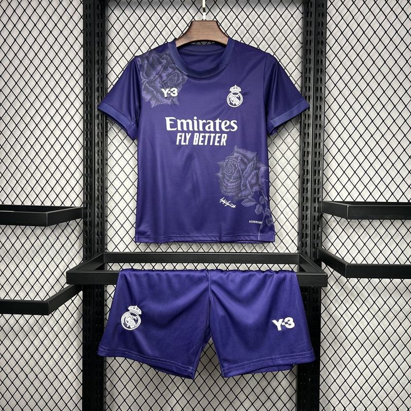 2024/2025 Real Madrid Y-3 Special Edition Purple Football Shirt 1:1 Thai Quality Kids Size