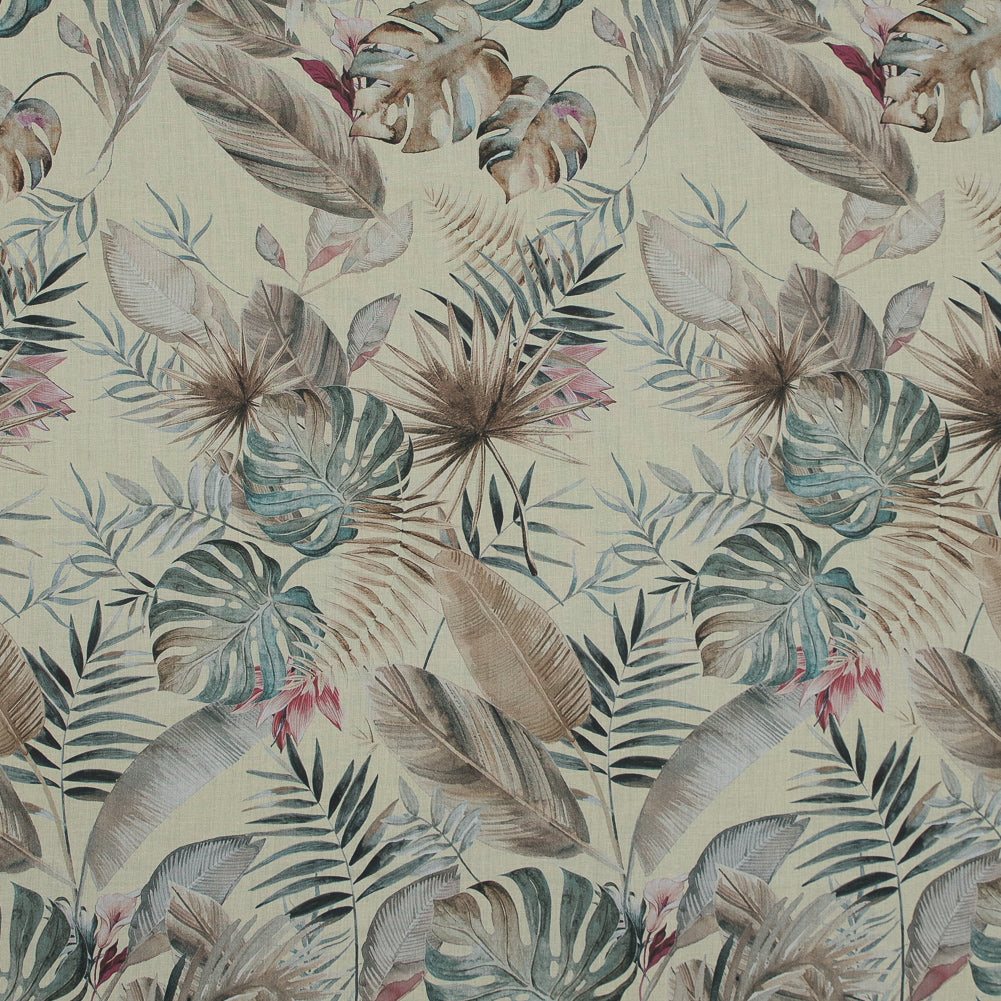 Cotton Voile - Yellow Tropical Leaves - Efficacy of Contentment Print - Mood Exclusive Key Largo Collection - Joann Fabrics