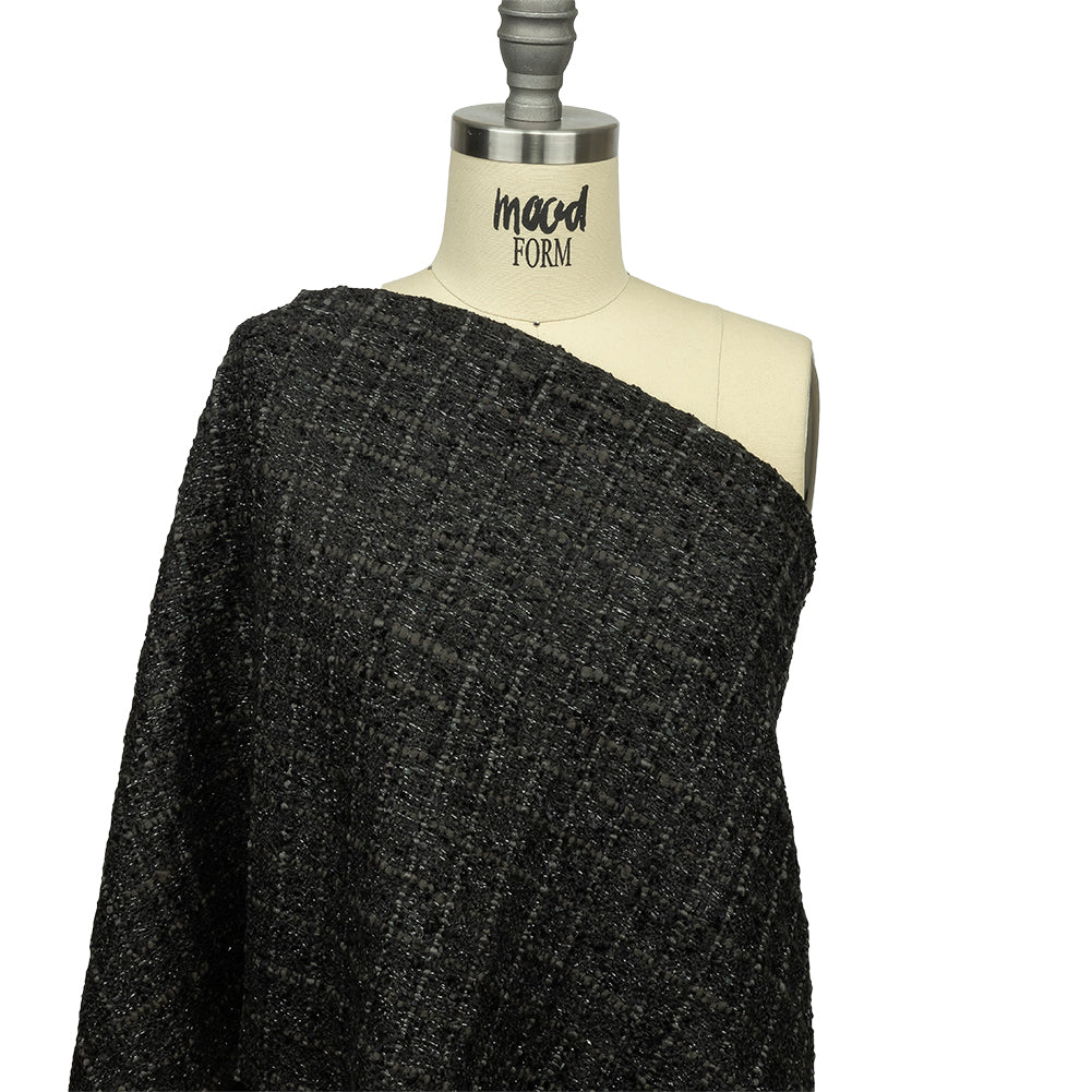 Viscose and Acrylic Chenille Tweed - Charcoal, Black Bean and Metallic Silver - Newcastle Collection - Joann Fabrics