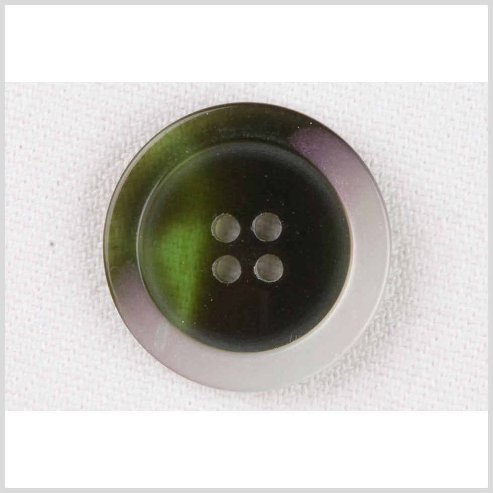 Plastic 4-Hole Button - 36L/23mm - Translucent Green, Purple and White Swirls - Joann Fabrics
