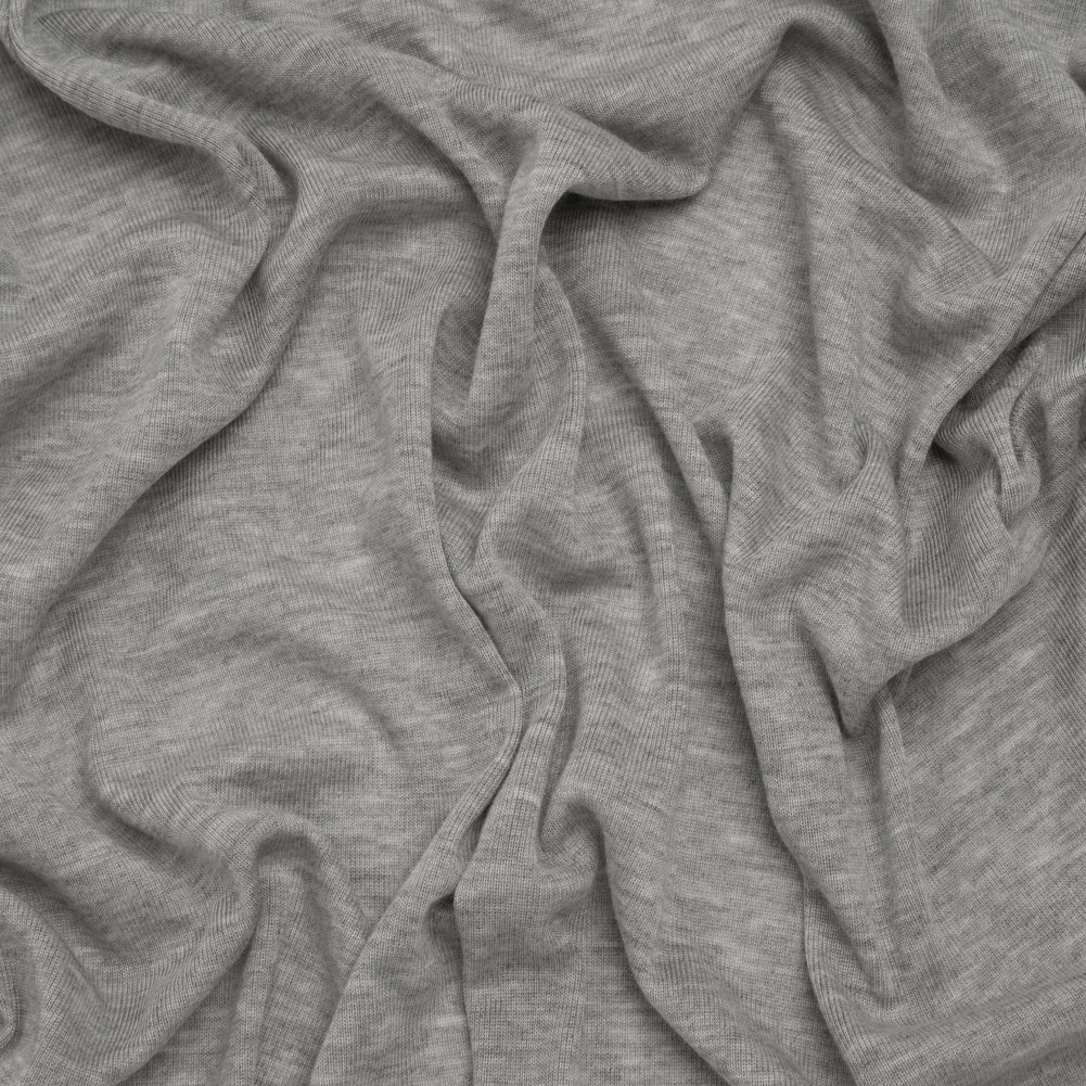 Polyester 1x1 Rib Knit - Heathered Gray - Deadstock - Joann Fabrics