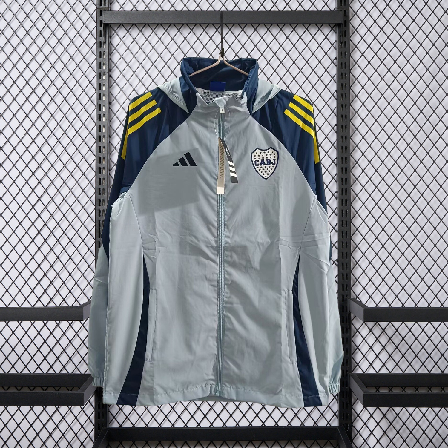 Boca Juniors 25-26 Training Windbreaker Jacket - Grey - UnitedFutballJersey