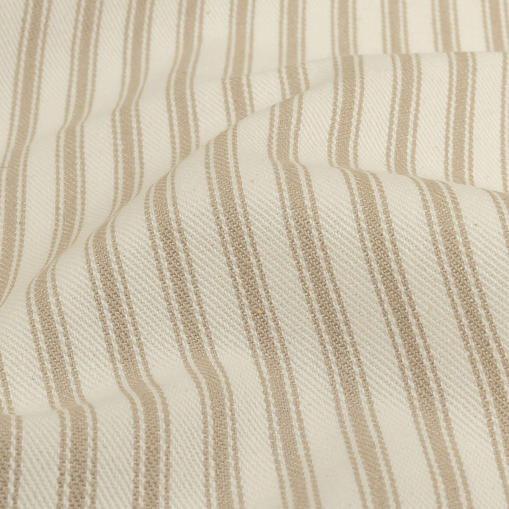 Ruth Linen and White Ticking Striped Cotton Twill - Joann Fabrics