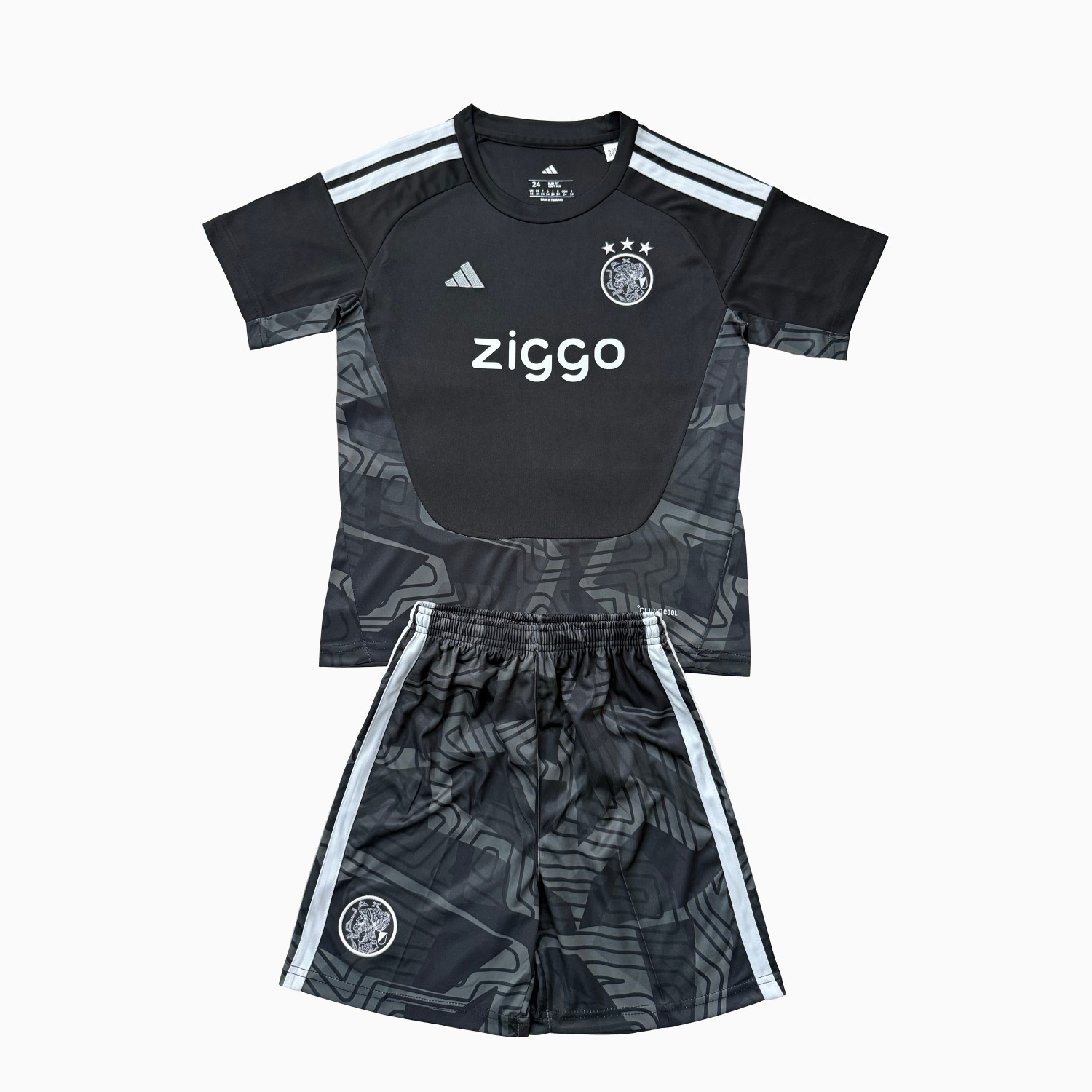 Ajax 26-27 Black Goalkeeper Men's Adult Jersey Set - Fans Version - UnitedFutballJersey
