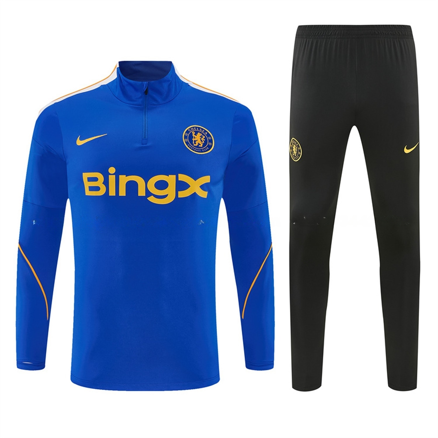 C.H.E.L.S.E.A 26-27 Long Sleeve Training Set - Royal Blue Top & Black Pants - UnitedFutballJersey