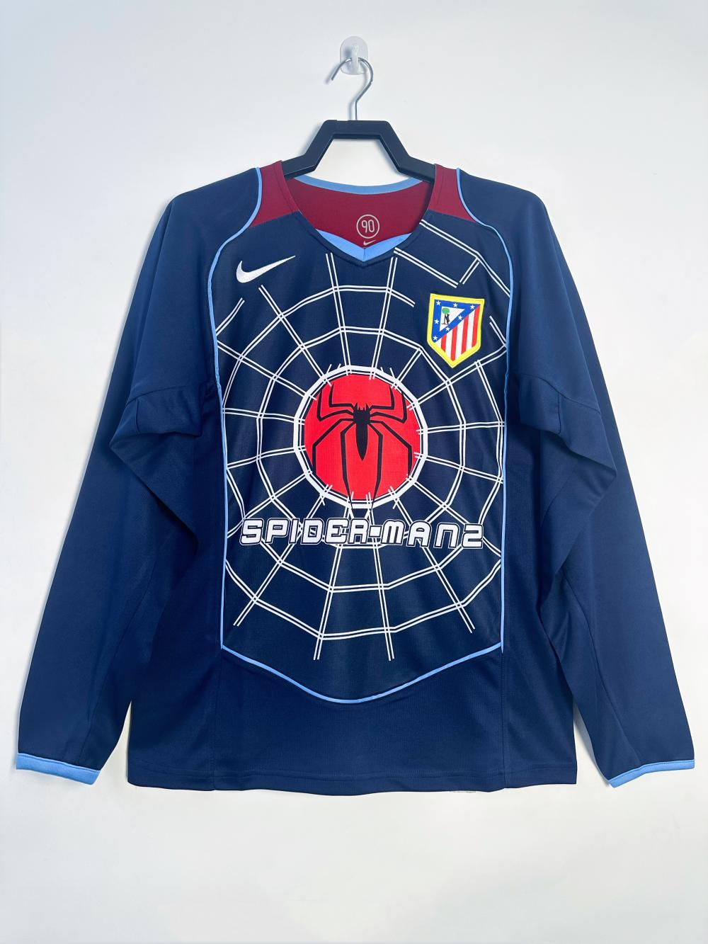 2004/2005 Retro Long sleeve Atletico Madrid Away Soccer Jersey 1:1 Thai Quality