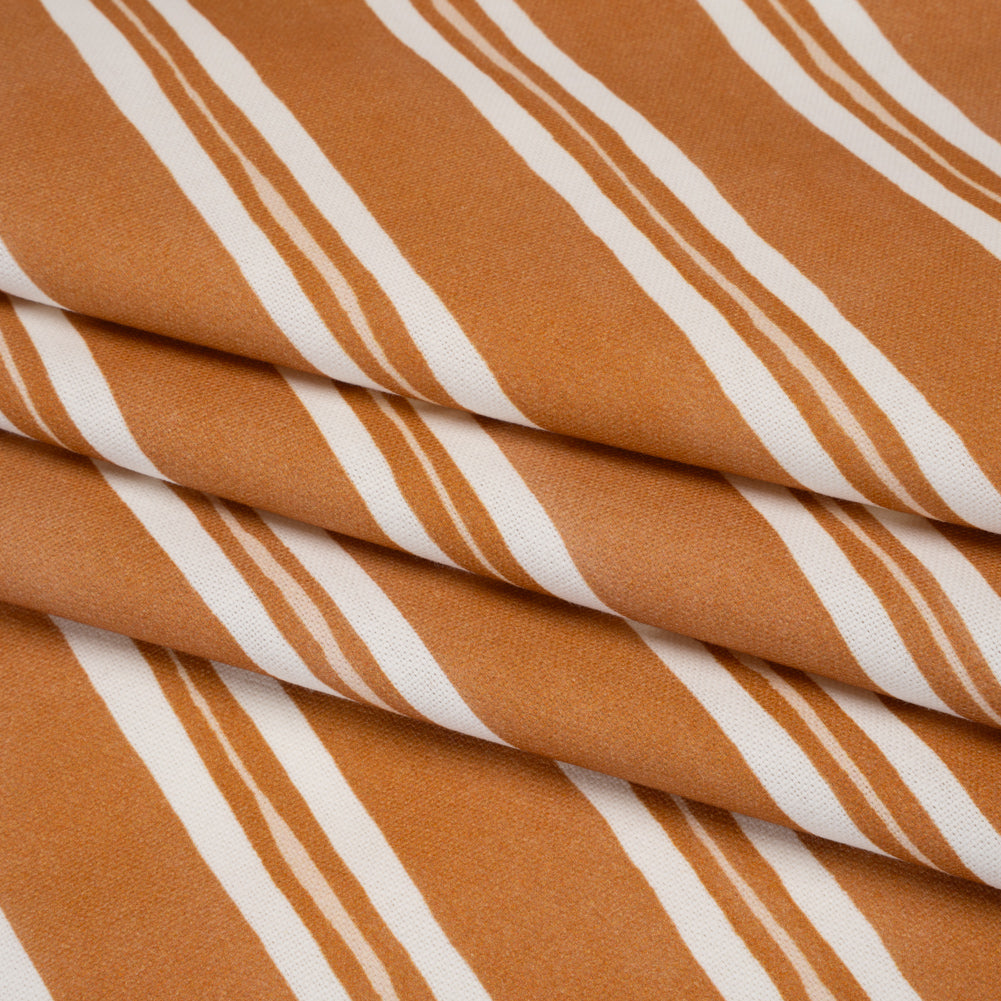 Brushed Cotton and Linen Canvas Print - Marmalade Painted Stripes - British Imported - Joann Fabrics