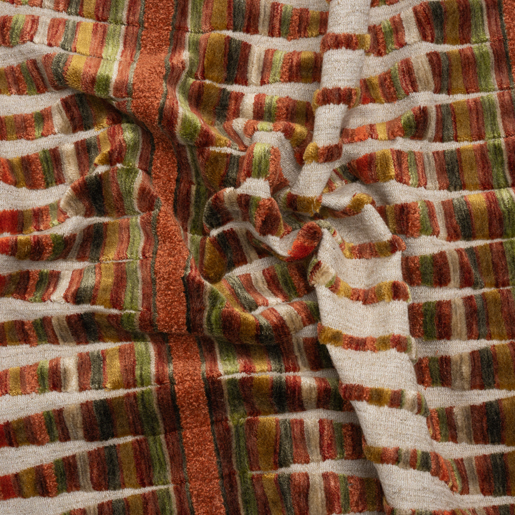 Horizon Stripes and Plush Velvet Undulating Lines Upholstery Woven - Joann Fabrics