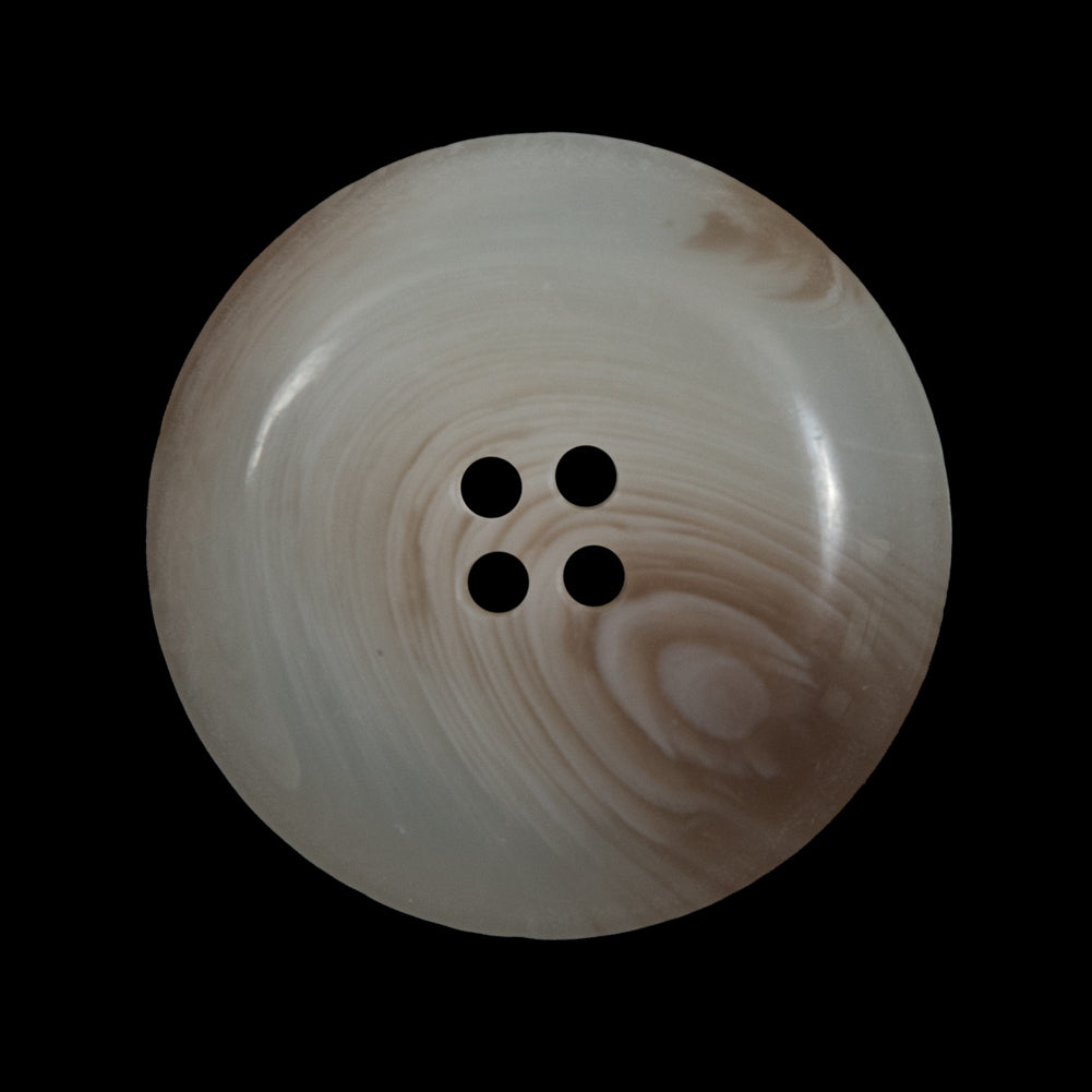 Brown and Ivory Swirled Plastic 4-Hole Button - 44L/28mm - Joann Fabrics