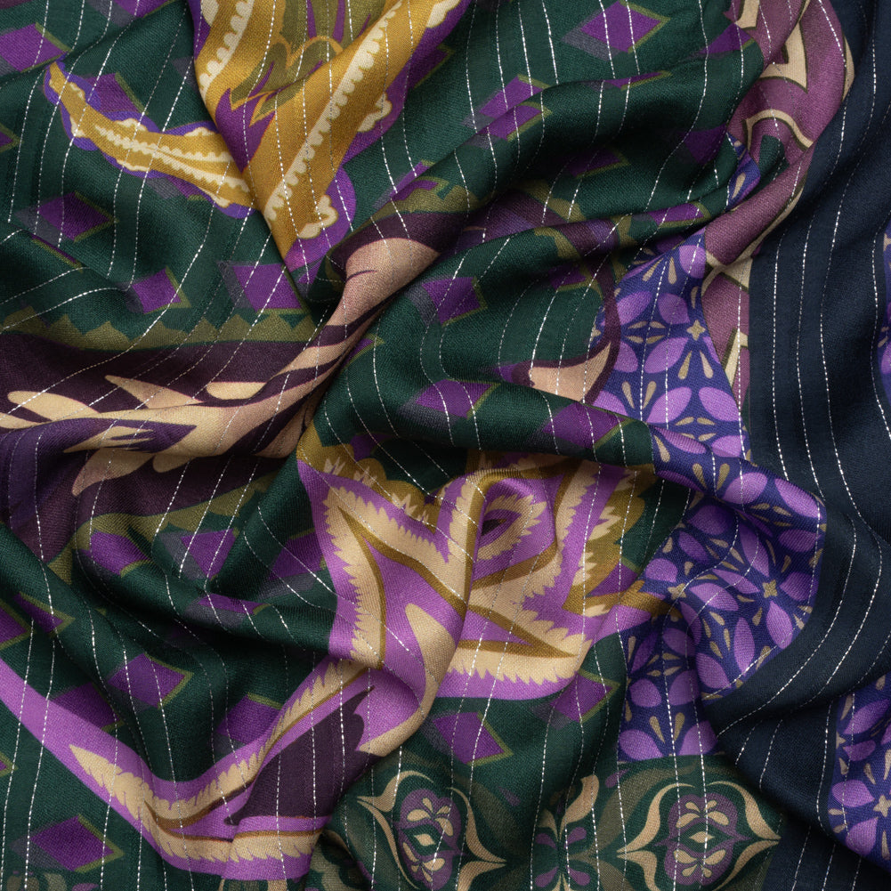 Mood Exclusive Pretty for Paisley Metallic Striped Viscose Dobby - Joann Fabrics