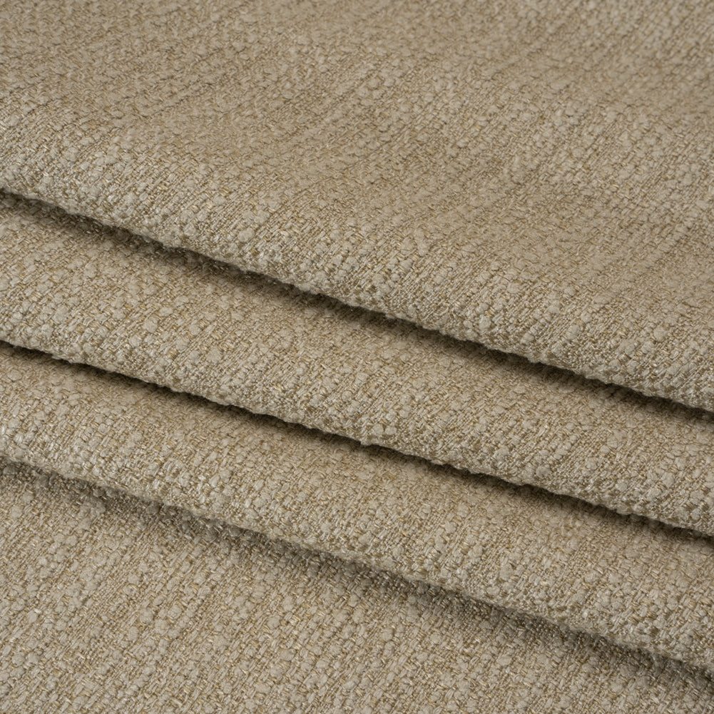 Textured Recycled Polyester Woven - Oatmeal Boucle Stripes - British Imported - Joann Fabrics
